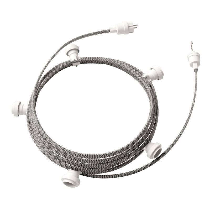 Produkt von Girlande Außen Lumet System 7,5 m mit 5 Lampenfassungen E27 Weiss Creative-Cables CATE27B075