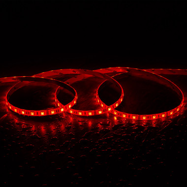Bande LED rouge 12V 60LED/m étanche 2m50
