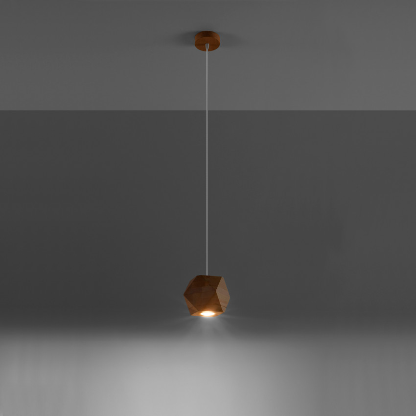 Product van Hanglamp Woody Hout SOLLUX 