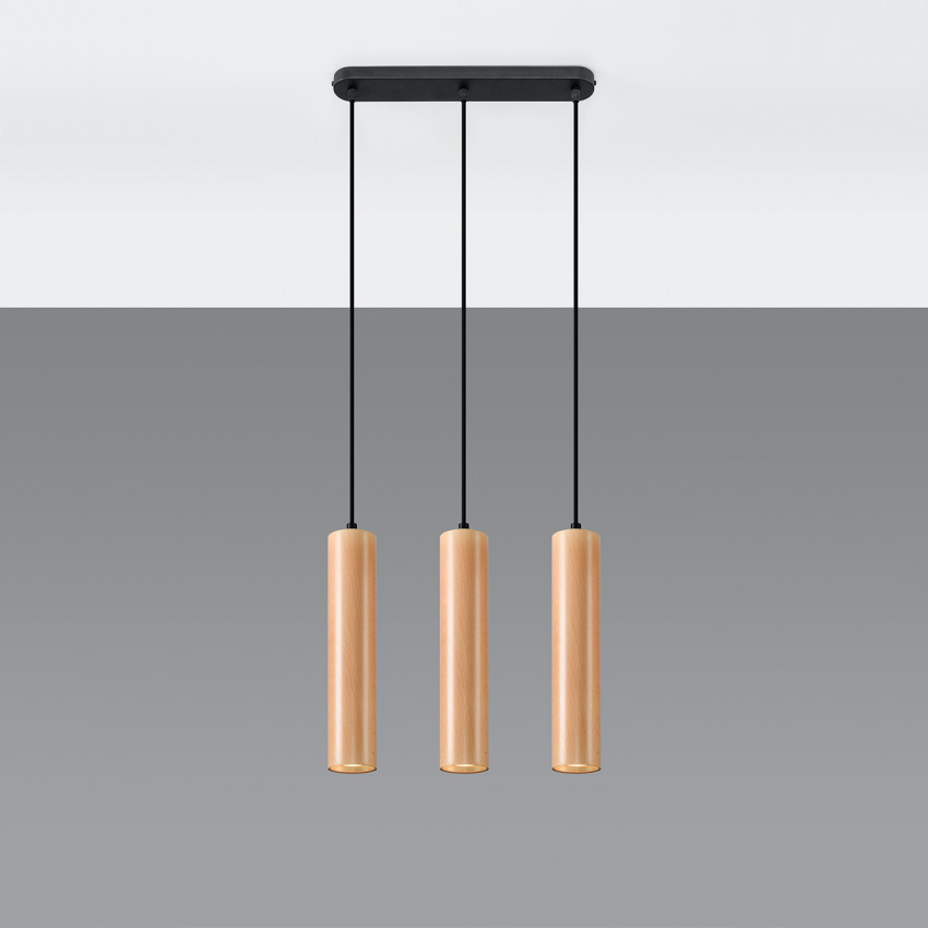 Product of Lino 3 Wooden Pendant Lamp SOLLUX