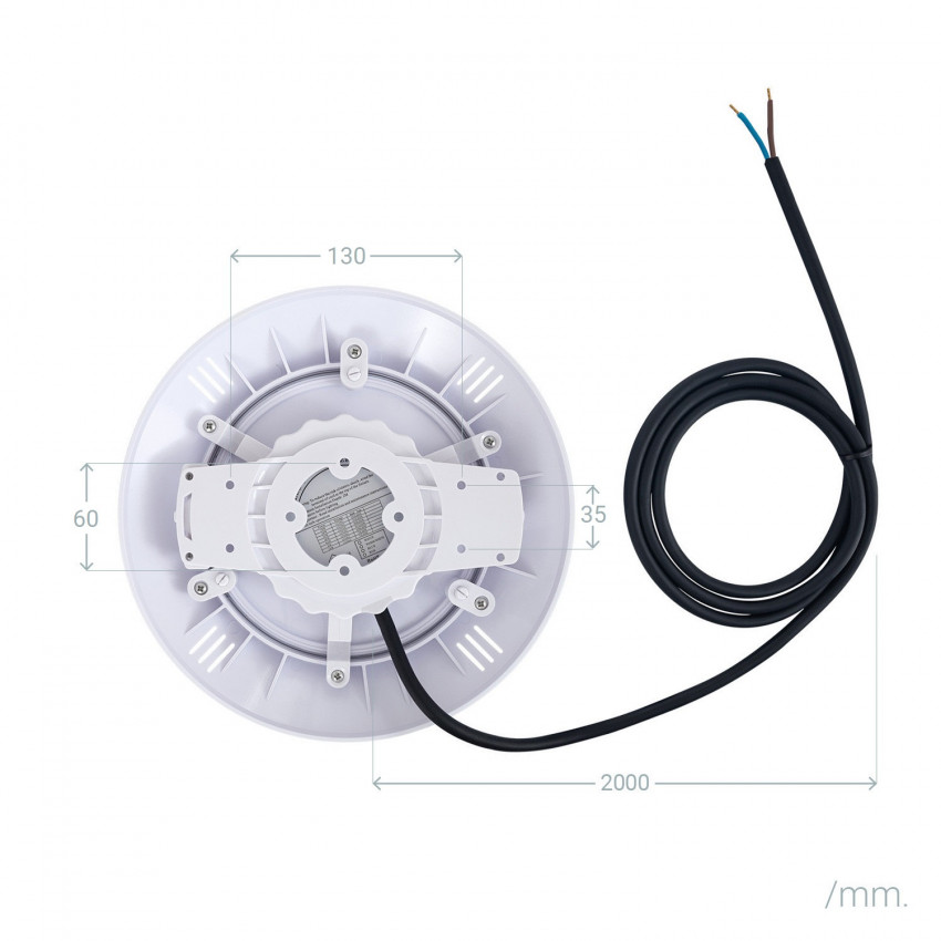 Product of 35W 6000K 12V AC/DC PC Submersible LED Surface Pool Light IP68