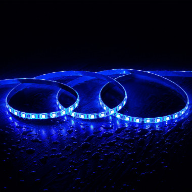 Kit bande LED bleue 60LED/m étanche 5m 12V tuning auto
