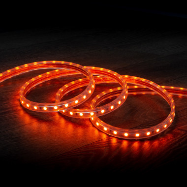 Product van LED Strip met IR afstandsbediening 220V AC 60 LED/m RGB IP65 Op Maat elke 100 cm Breedte 16mm