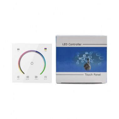 Wall Mounted Tactile Dimmer Controller for 12/24V DC RGBW LED Strips