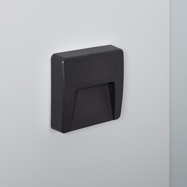 3W Dag Square Surface Outdoor LED Wall Light in Black