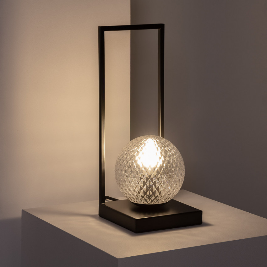 Product of Erat Metal & Glass Table Lamp