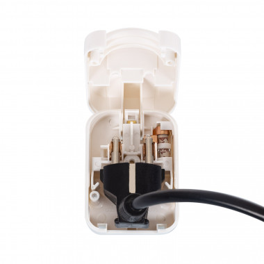 Product van Adapter Stekker Type F (EU) Brede kop Lage Stekker naar Stekker Type G (UK)