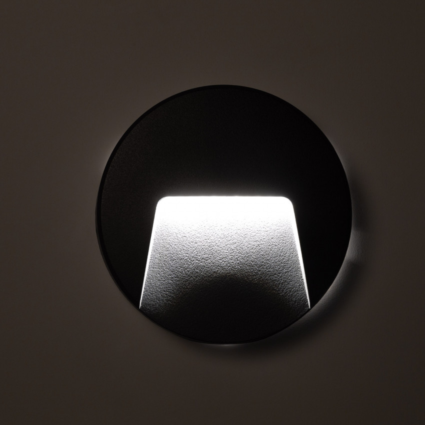Produkt von LED-Wandleuchte Außen 3W Oberfläche Rund Schwarz Nilsa