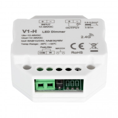 Produit de Module de Variation LED RF 12/48V pour Ruban LED Monochrome Compatible avec Bouton-Poussoir