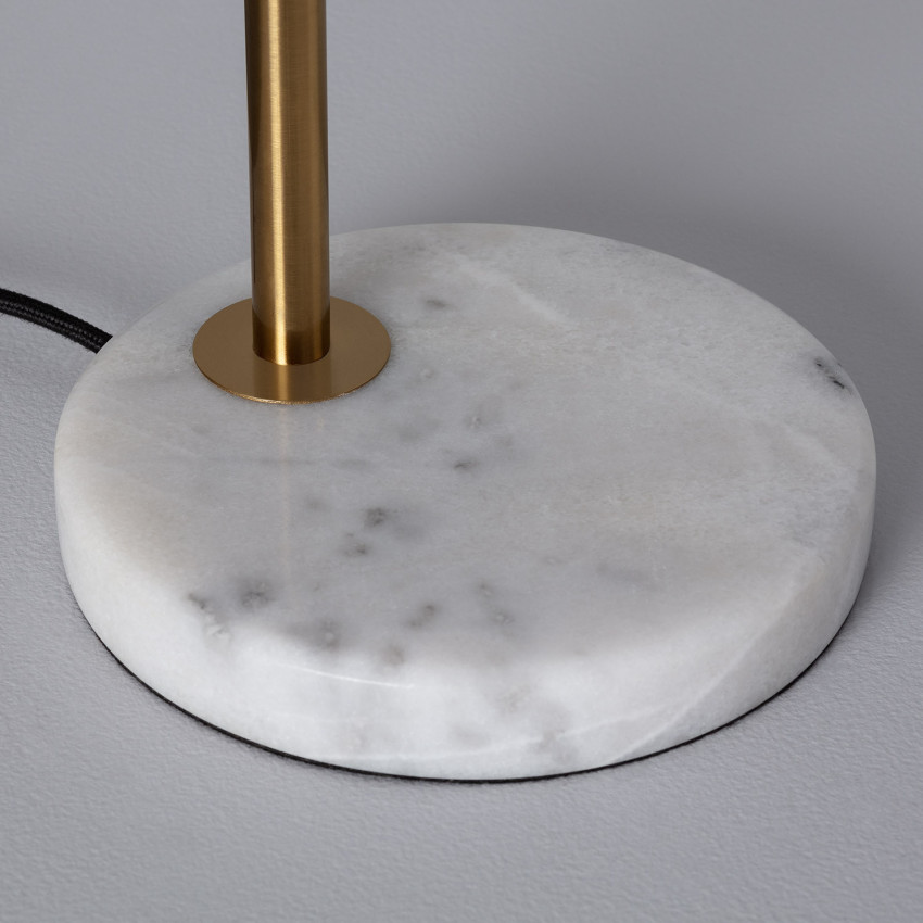 Product of Tinos Marble and Metal Table Lamp ILUZZIA
