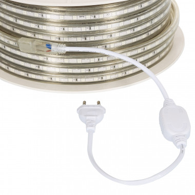 LED-Streifenrolle Dimmbar 220V AC 60 LED/m 50m Gelb-Bernstein IP65 Breite  14mm Schnitt jede 100cm - Ledkia