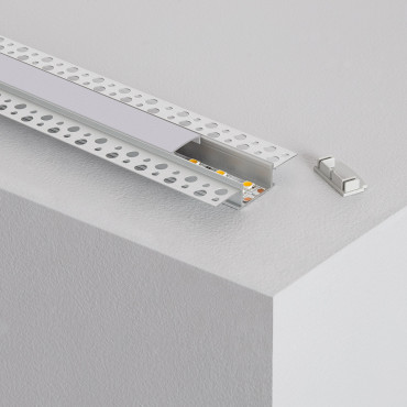 Product Recessed Plaster/Plasterboard Aluminium Profile for Double LED Strips up to 20 mm 