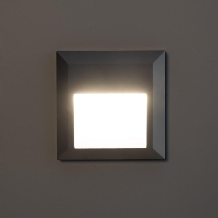 Prodotto da Segnapasso LED per Esterno 1W da Superficie Parete Quadrato Bianco Byron