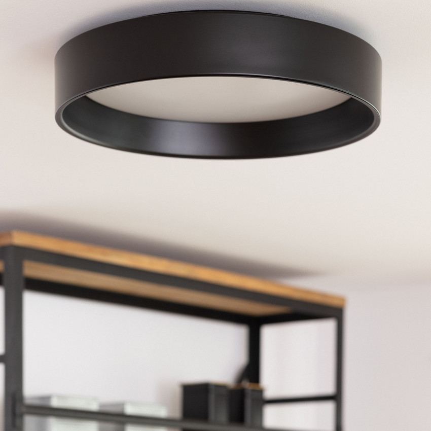 Produkt od Přisazené Stropní Svítidlo LED 20W CCT dle Výběru Kovové Ø450 mm Design v Černé