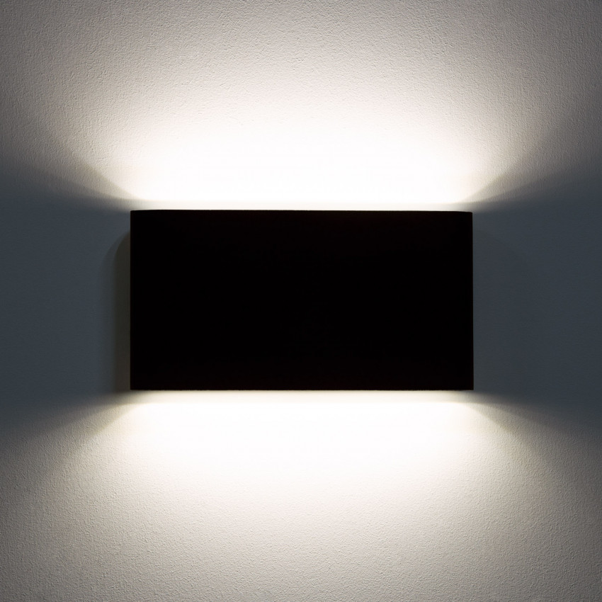 Produit de Applique Murale LED Extérieure Einar 12W Éclairage Double Face Rectangulaire Noire