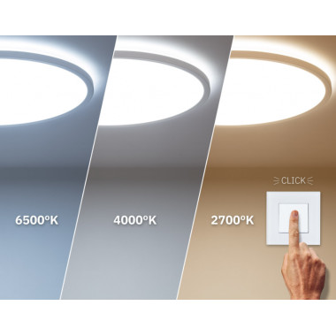 Product of Round 12W LED Surface Panel SwitchCCT Selectable Ø 170mm