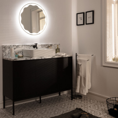 Specchio da Bagno con Luce LED Ø60 cm Monroe - Ledkia