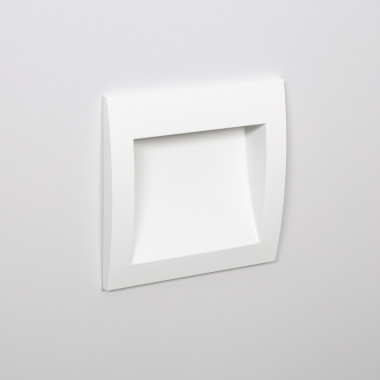 4W Natt Outdoor Square Recessed LED Wall Light in White