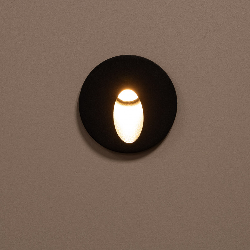 Product of 3W Boiler Recessed Round Outdoor LED Wall Light in Grey 