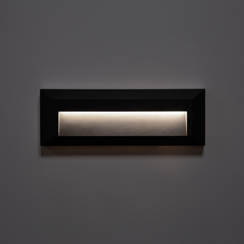 Product van Wandlamp Outdoor LED 2W Opbouw rechthoekig Zwart Élide 