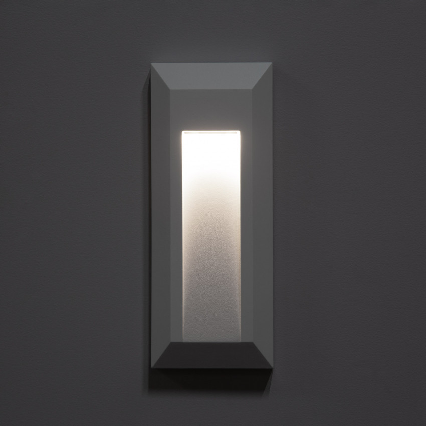 Product van Wandlamp Outdoor LED 1W Opbouw rechthoekig Wit Gisli 