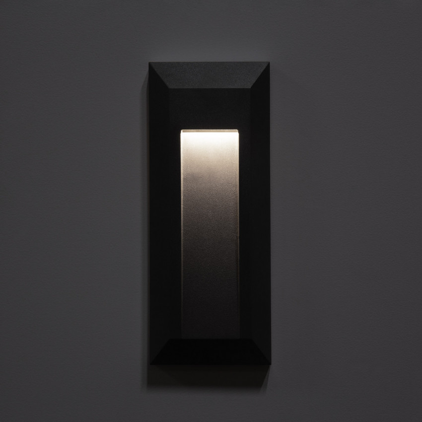 Product van Wandlamp Outdoor LED 1W Opbouw rechthoekig Zwart Gisli 