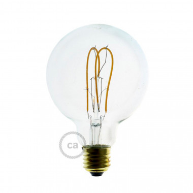 Product of 5W E27 G95 280lm Curved with Double Loop Creative-Cables DL700141 LED Filament Bulb
