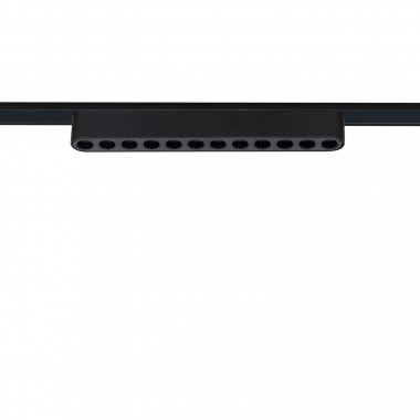Spot Linéaire LED 12W CRI90 (UGR16) Noir 222mm pour Rail Magnétique Monophasé Extra-Plat 25mm 48V