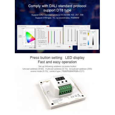 Prodotto da Telecomando DALI Touch LED MiBoxer DP3S per Controller Dimmer DL-X