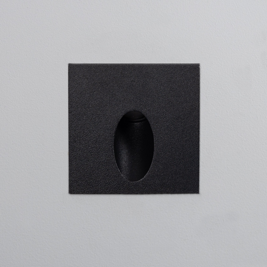 Product of 2W Ellis Square Recessed Outdoor Wall Light in Black