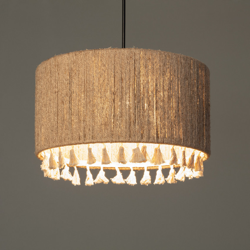 Product of Acoma Natural Rope & Cotton Pendant Lamp