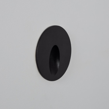 Segnapasso per Esterni LED 3W da Incasso a Parete Circolare  Nero Boiler