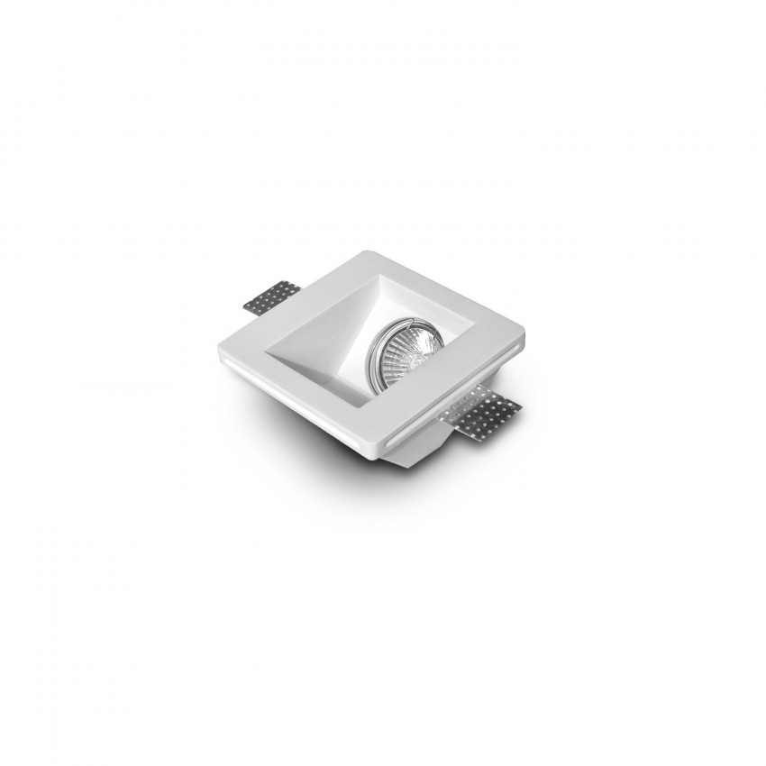 Product of Square Downlight Accent Frame Plasterboard Integration for LED Bulb GU10 / GU5.3 Cut 123x123 mm UGR17 
