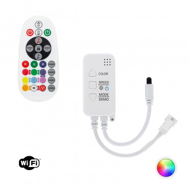 Product LED-Controller WiFi für LED-Streifen RGB Digital SPI 12-24V mit IR-Fernbedienung