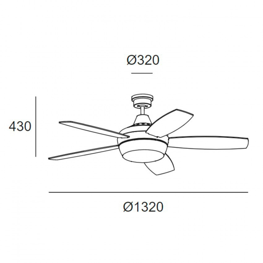 Product of Samal Reversible Blade Ceiling Fan with AC Motor LEDS-C4 30-0068-14-F9