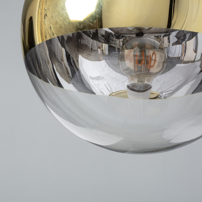 Product of Yelitza Gold Metal & Glass Pendant Lamp