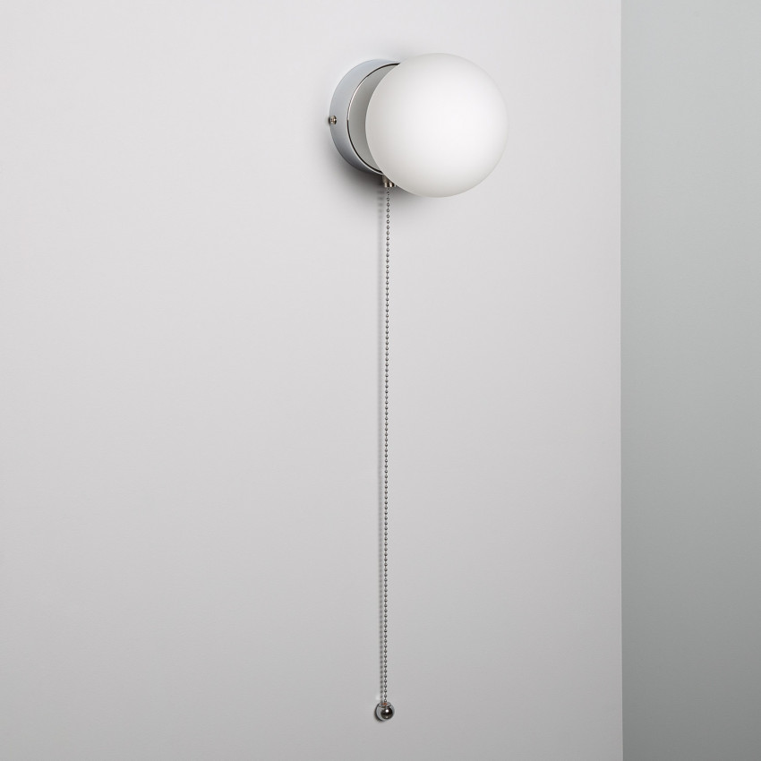 Product of Orbit Silver Metal & Glass Wall Lamp 