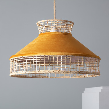 Longoria Rattan & Fabric Pendant Lamp