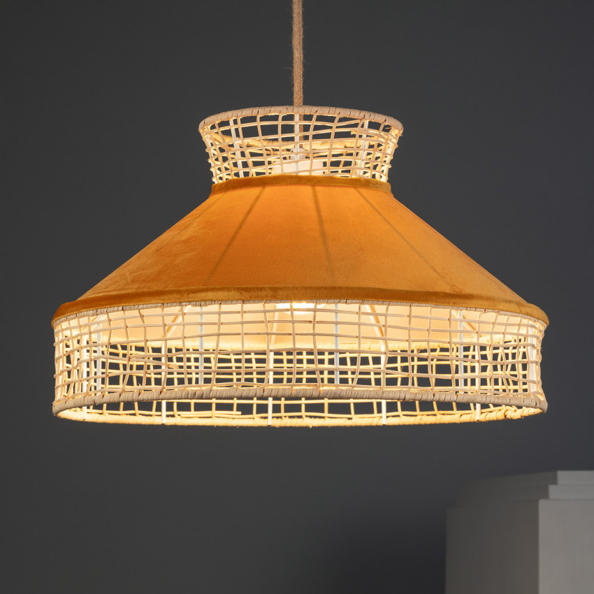 Product of Longoria Rattan & Fabric Pendant Lamp
