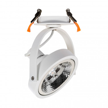 Collerette Downlight Encastrable Ronde Orientable LED avec Ampoule LED GU10 AR111