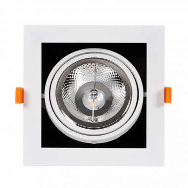 Prodotto da Faretto Downlight LED 15 W Orientabile Kardan Quadrato AR111 Foro 165x165 mm