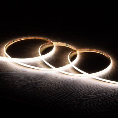Striscia LED COB 24V DC 385 LED/m 5m IP20 CRI90 Supernarrow Larghezza 5mm Taglio ogni 4cm