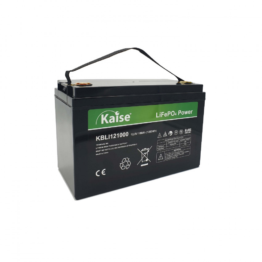 Product of 12V 1.28kWh 100Ah Lithium Battery KAISE KBLI121000