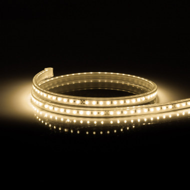 220V AC Warm White 100LED/m 14mm Wide LED Strip cut at Every 25cm IP67