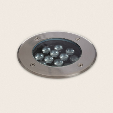 Spot LED Extérieur Solide Encastrable au Sol Inox 12W
