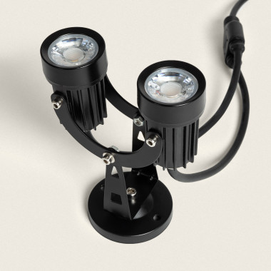 Reflektor Zewnętrzny LED Podwójny 6W Natynkowy z Aluminium 14cm Hevlot
