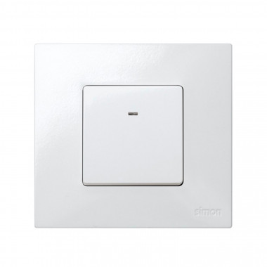 Product of Single Neutral Pushbutton Switch with Built-in Illumination SIMON 27 Play 27669