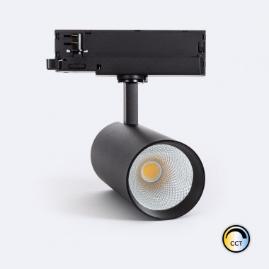 Produit de Spot LED Carlo 30W pour Rail Triphasé CCT Sélectionnable No Flicker Noir