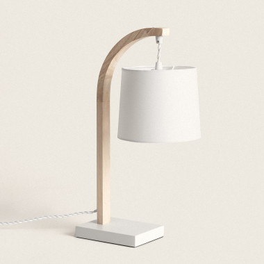 Haakon Wood and Textile Table Lamp