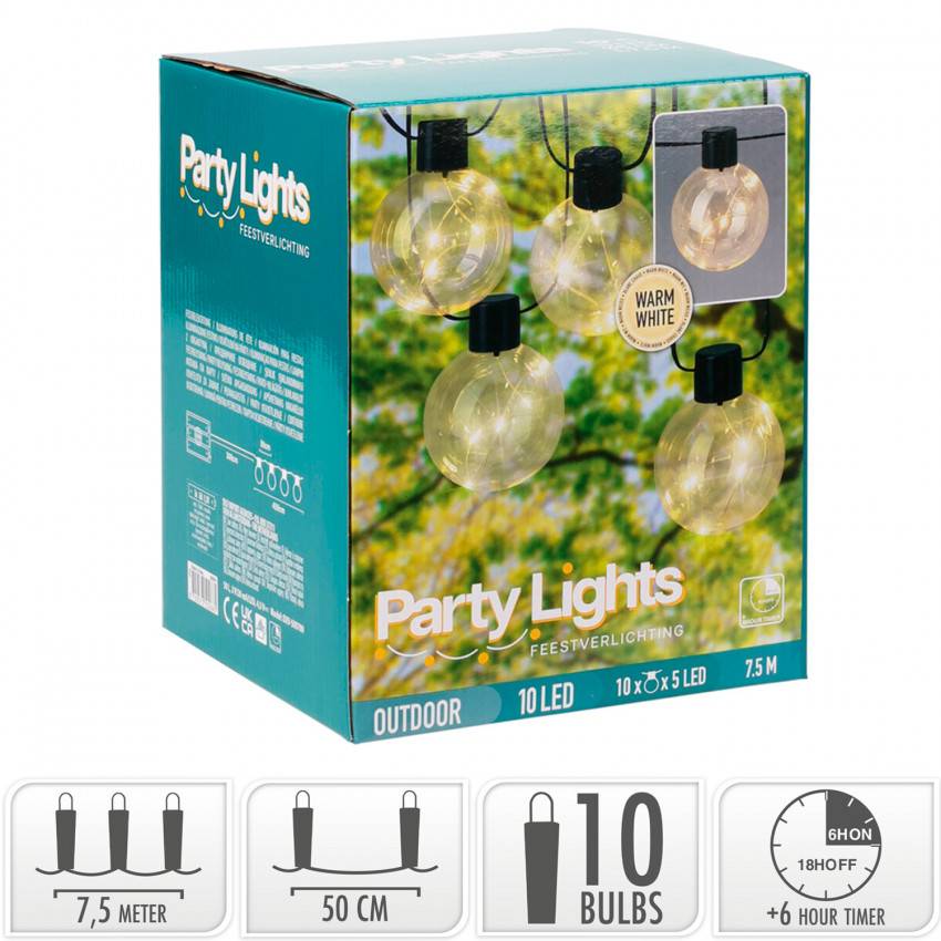 Produkt von LED Girlande für draußen mit 10 Glühbirnen Jarli 7,5 m
